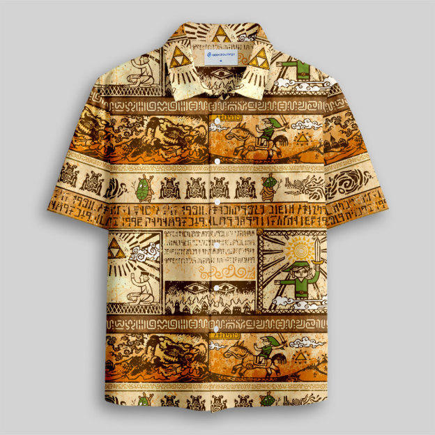 Zelda Mural Button Up Pocket Shirt