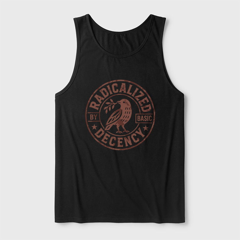 Radicalized By Basic Decency Ultra Soft Heather Tank