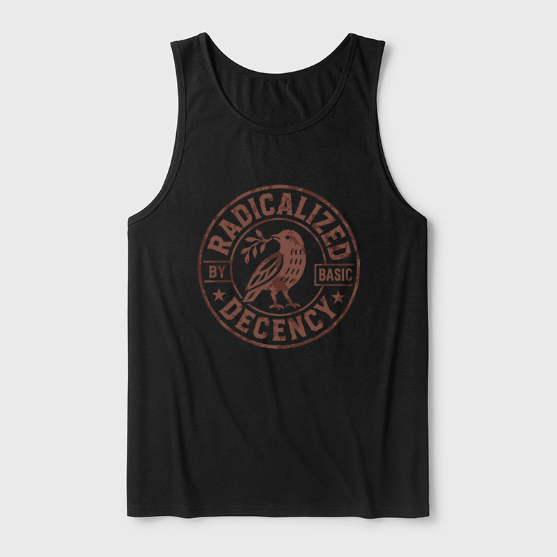 Radicalized By Basic Decency Ultra Soft Heather Tank