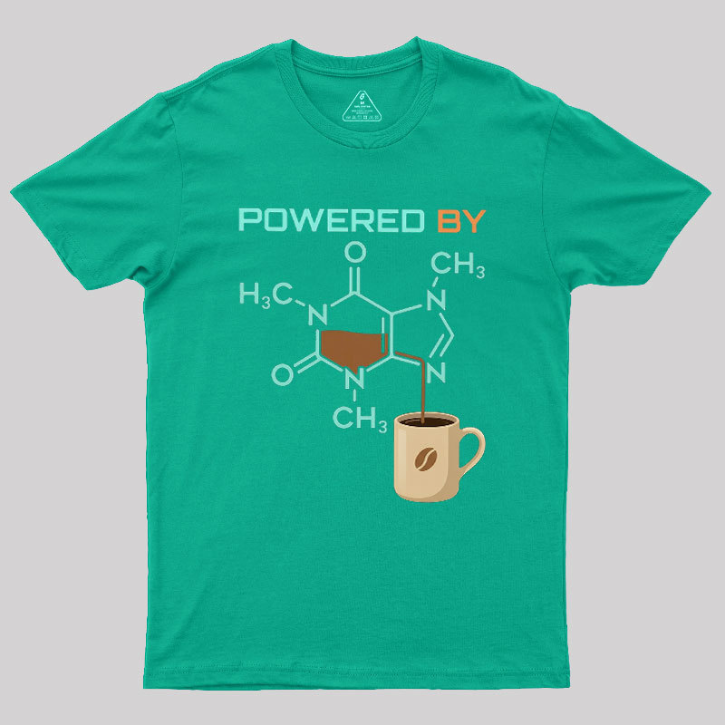 Powered By Caffeine Funny Geek T-Shirt