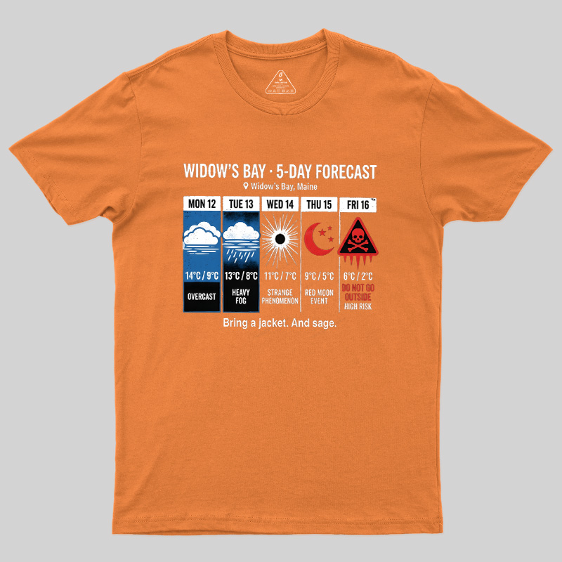 Spooky 5 Day Weather Forecast Geek T-Shirt