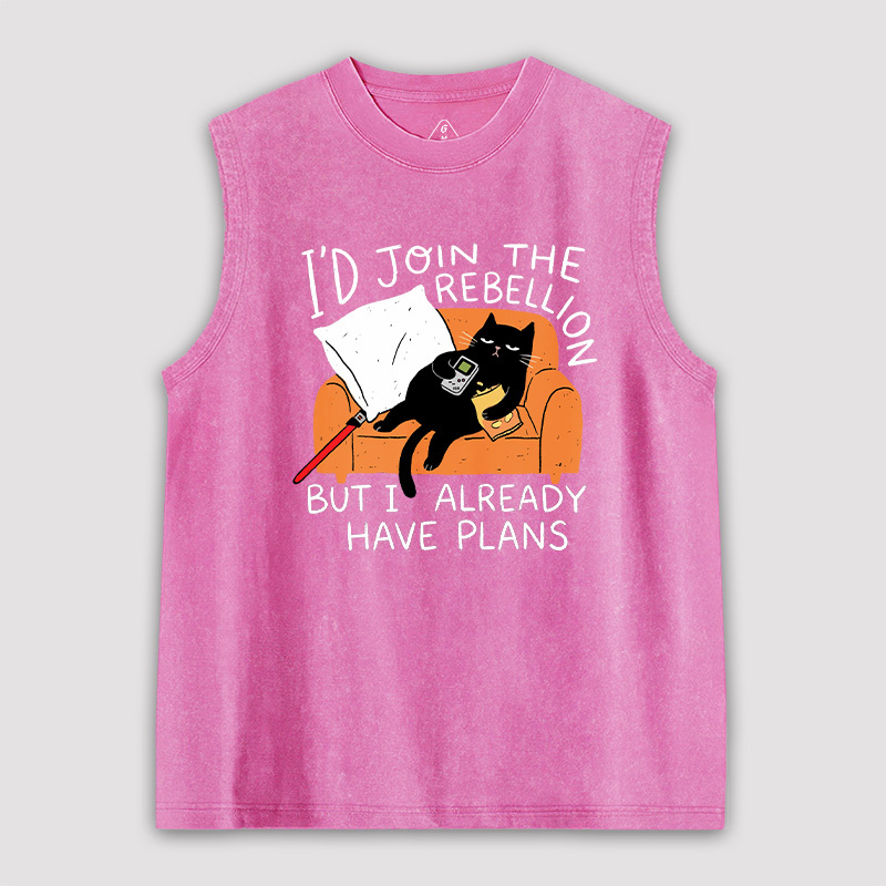 Rebellion On The Couch Unisex Washed Tank