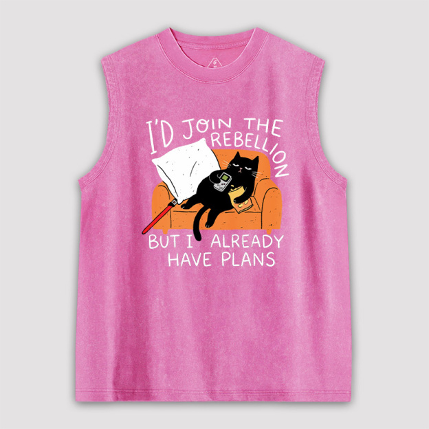 Rebellion On The Couch Unisex Washed Tank