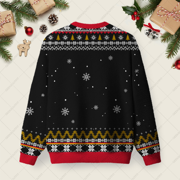 I Aim to Misbehave Ugly Christmas Fuzzy Fleece Sweatshirt