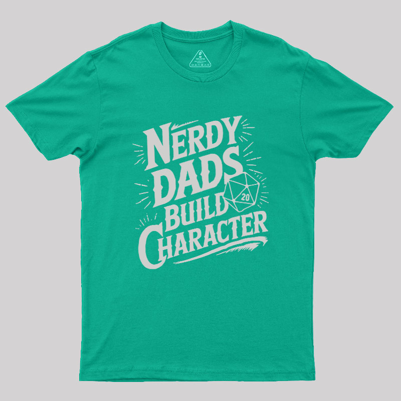 Nerdy Fathers Bulid Character Geek T-Shirt