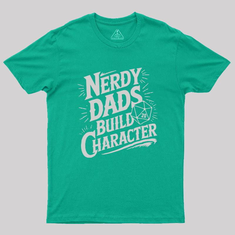Nerdy Fathers Bulid Character Geek T-Shirt