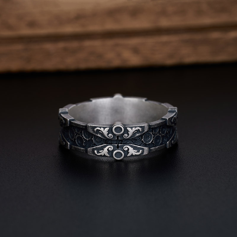 Steampunk Legacy Geek Silver Band Ring