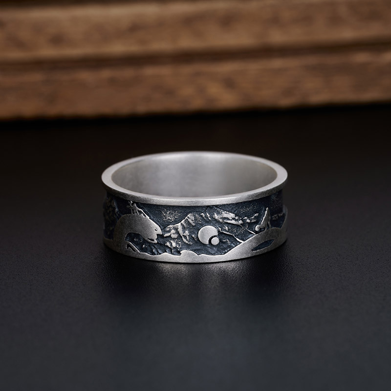Dune Geek Silver Band Ring