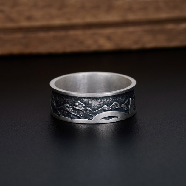 Dune Geek Silver Band Ring