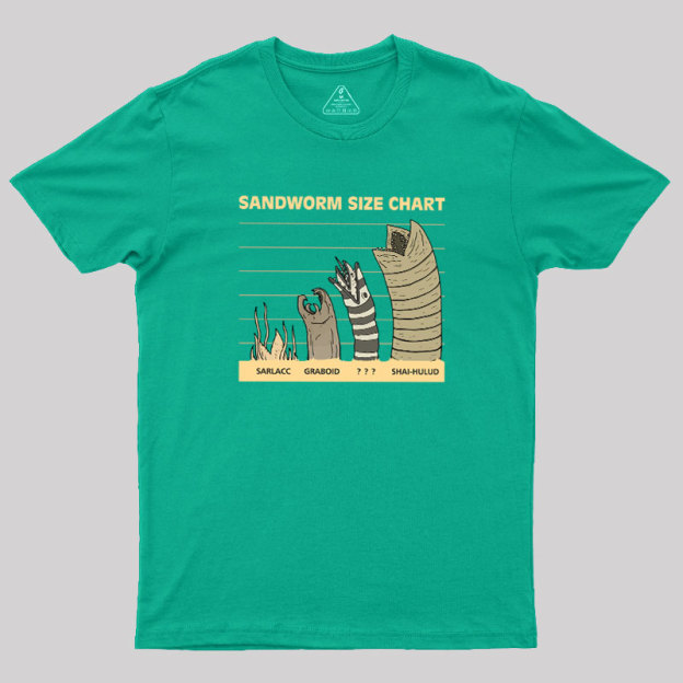 Sandworm Size Chart Geek T-Shirt