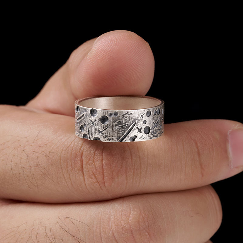 The Universe Geek Silver Band Ring