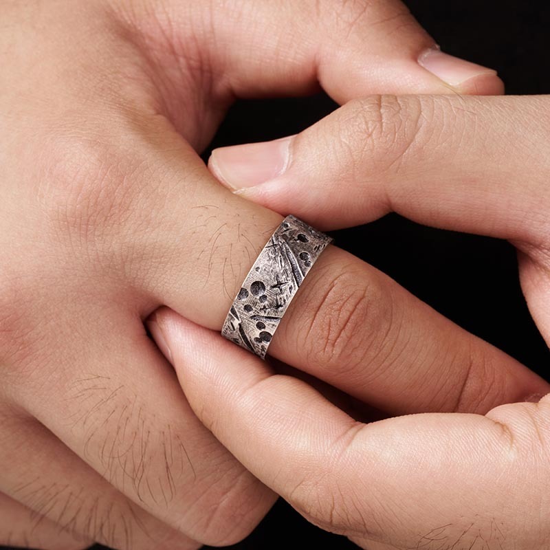 The Universe Geek Silver Band Ring