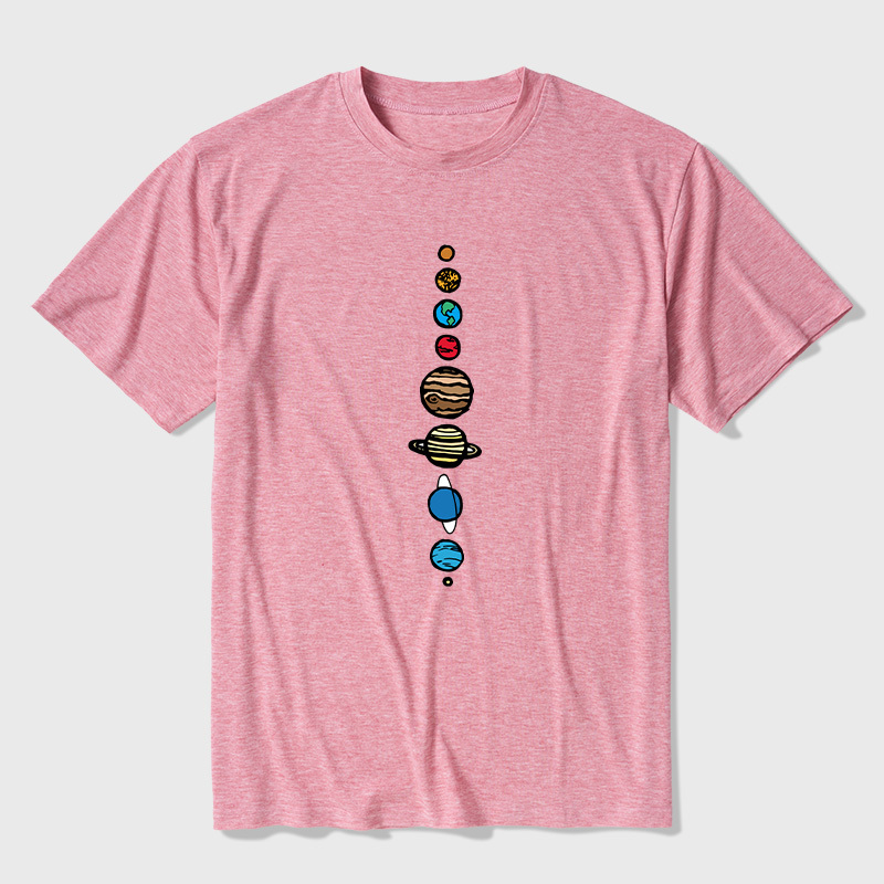 Space Nerd Planets Ultra Soft Heather Tees