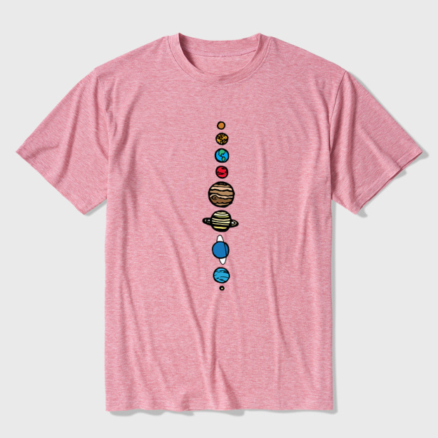 Space Nerd Planets Ultra Soft Heather Tees