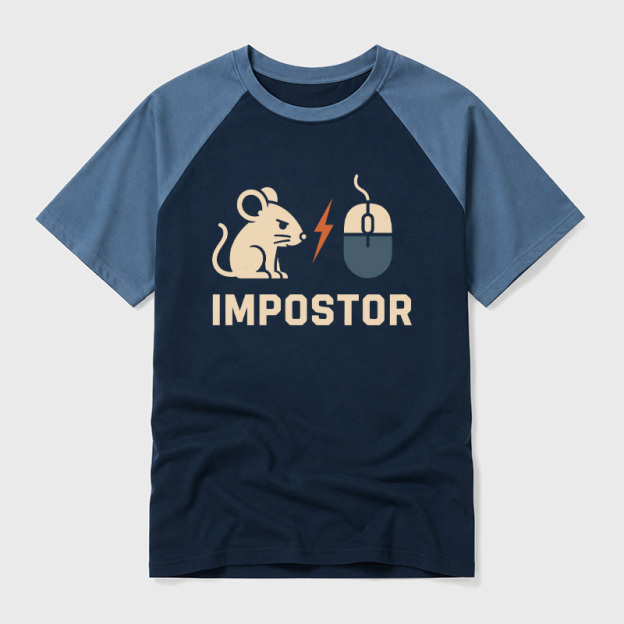 Impostor Mouse Geek Retro Raglan T-Shirt