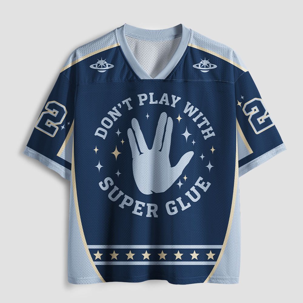 Navy Light Gold Space Planet Geek Mesh Jersey