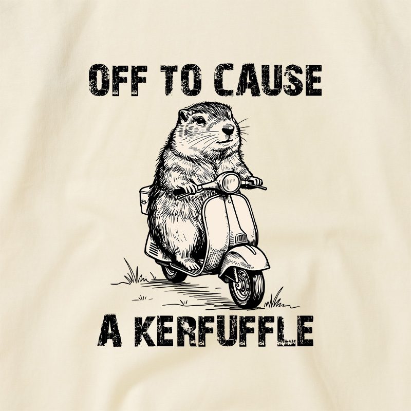 Off To Cause A Kerfuffle Geek Retro Raglan T-Shirt