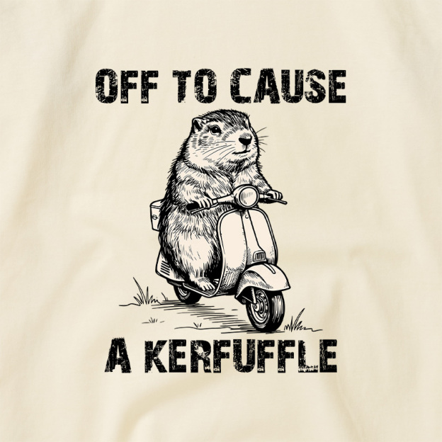 Off To Cause A Kerfuffle Geek Retro Raglan T-Shirt
