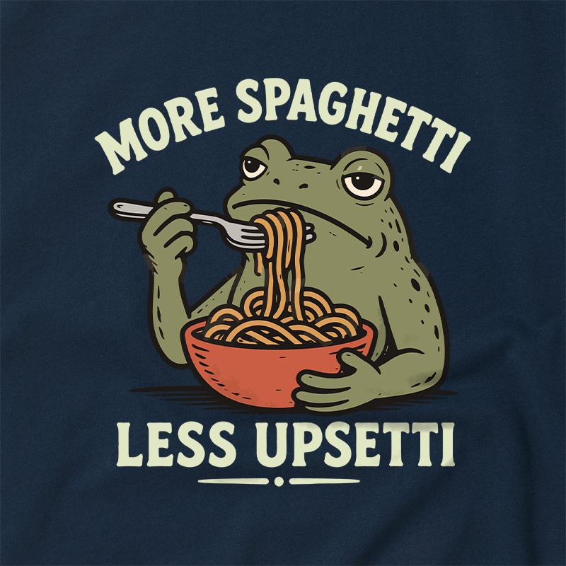 More Spaghetti Less Upsetti Geek Retro Raglan T-Shirt
