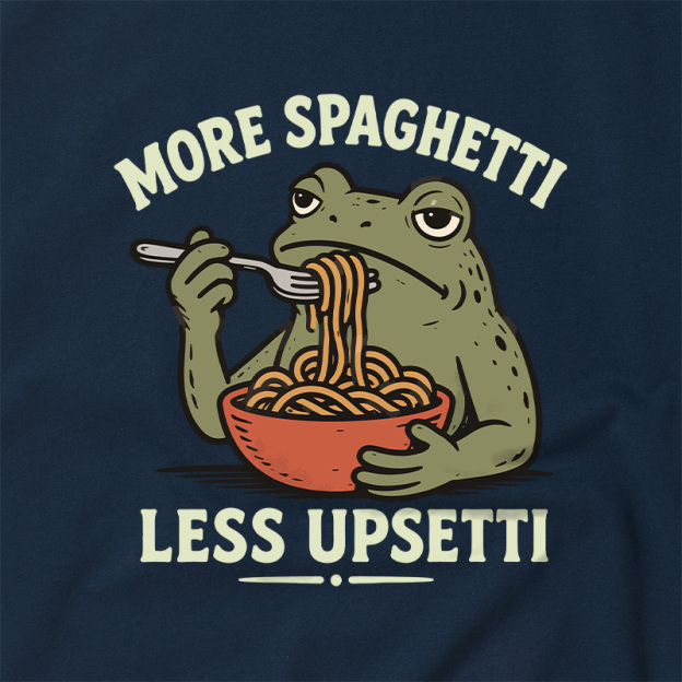 More Spaghetti Less Upsetti Geek Retro Raglan T-Shirt