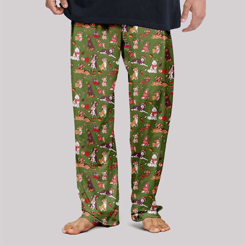 Astronaut Puppy Christmas Geek Loungewear Pants