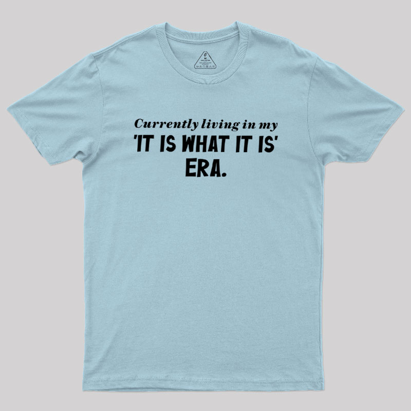 Currently Living in My 'It Is What It Is' Era Geek T-Shirt