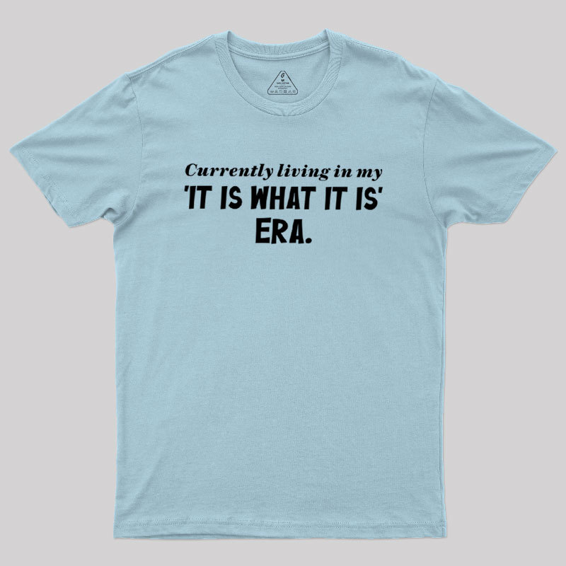 Currently Living in My 'It Is What It Is' Era Geek T-Shirt