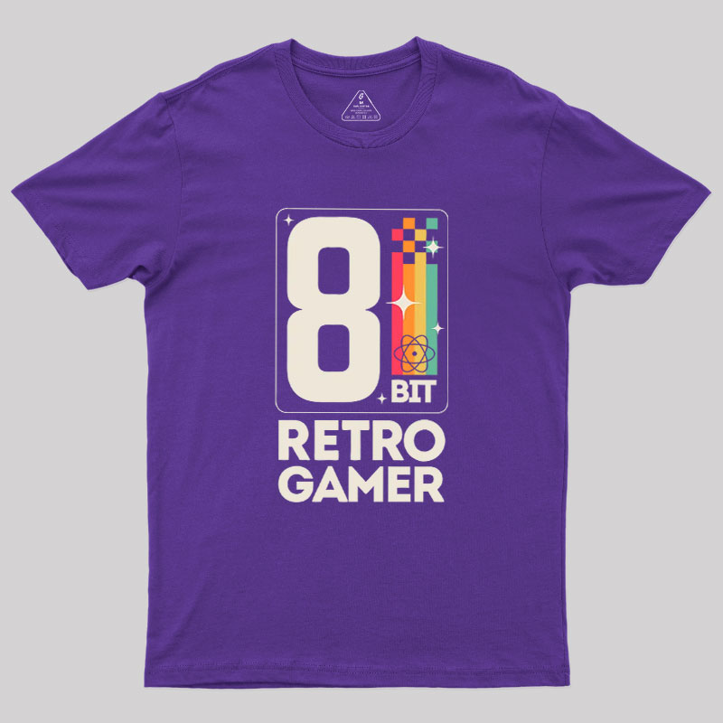 Retro Gamer Pixel 8 Bit Geek T-Shirt