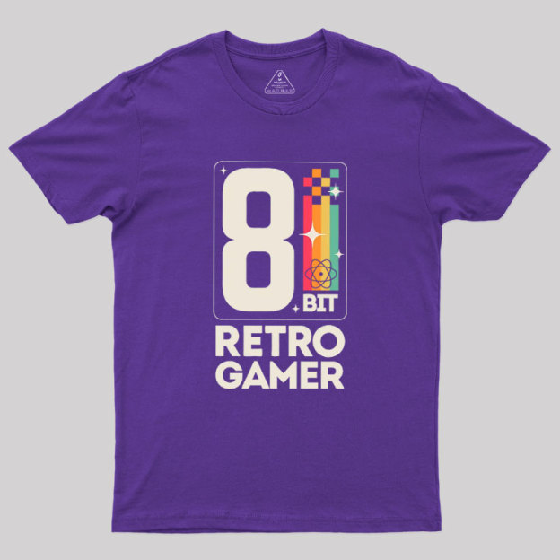 Retro Gamer Pixel 8 Bit Geek T-Shirt