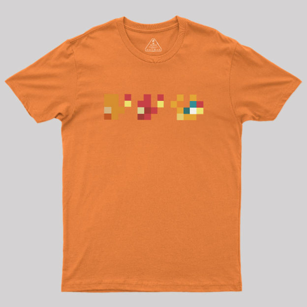 Pixel Fire Lizard Geek T-Shirt