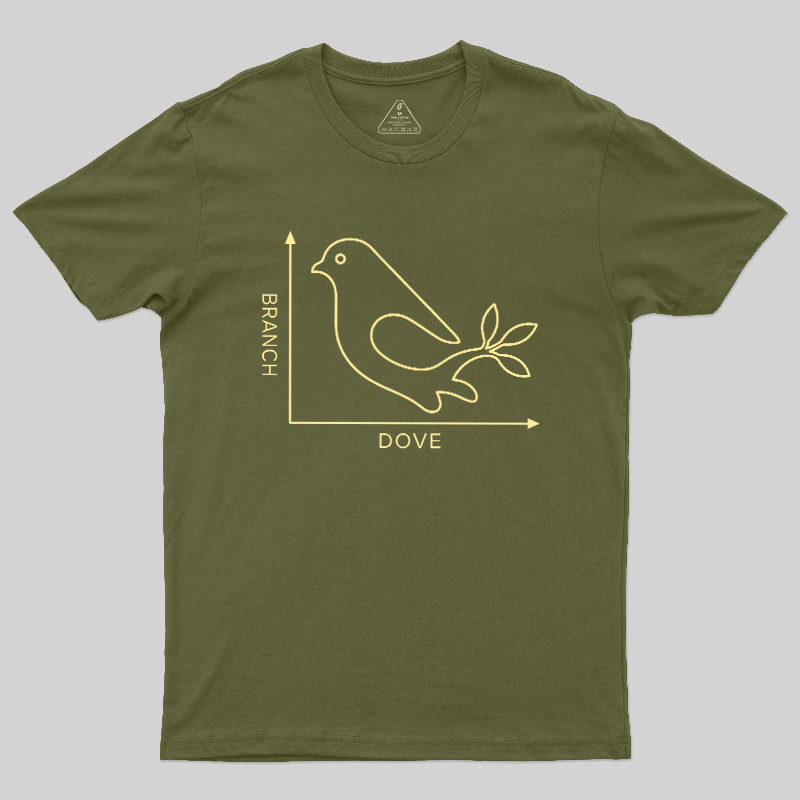 Dove Branch Coordinate Graph Geek T-Shirt
