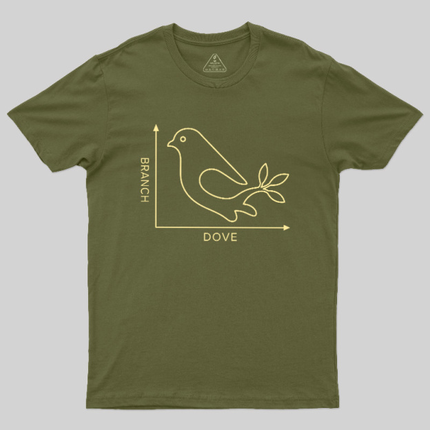 Dove Branch Coordinate Graph Geek T-Shirt
