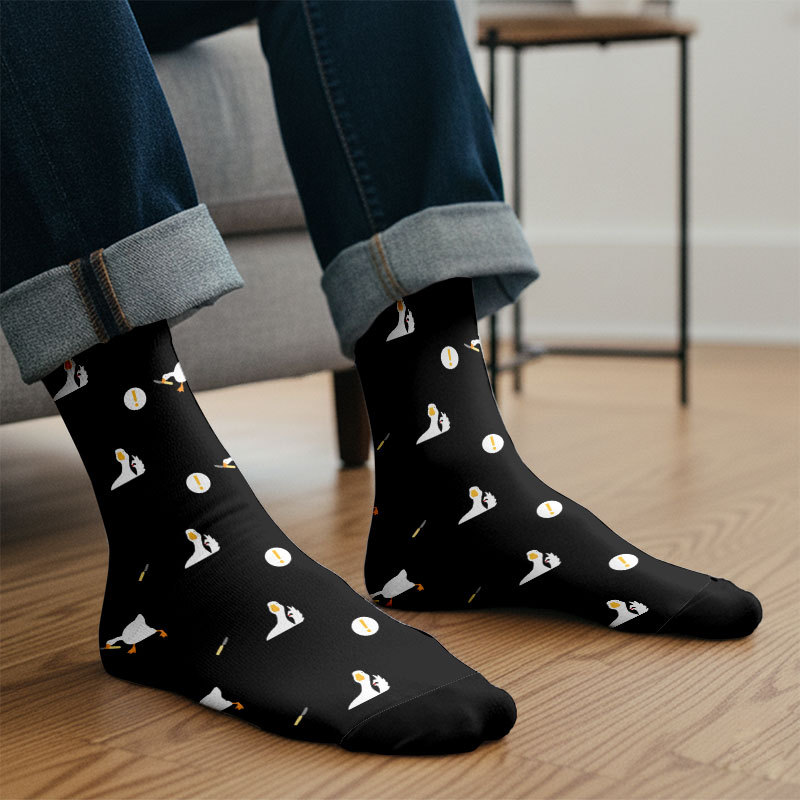 Peace Was Never An Option Goose Black Men's Socks