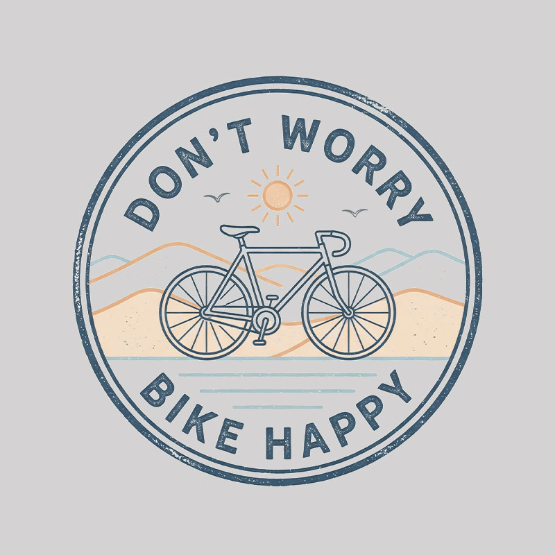Bike Happy Badge Geek T-Shirt