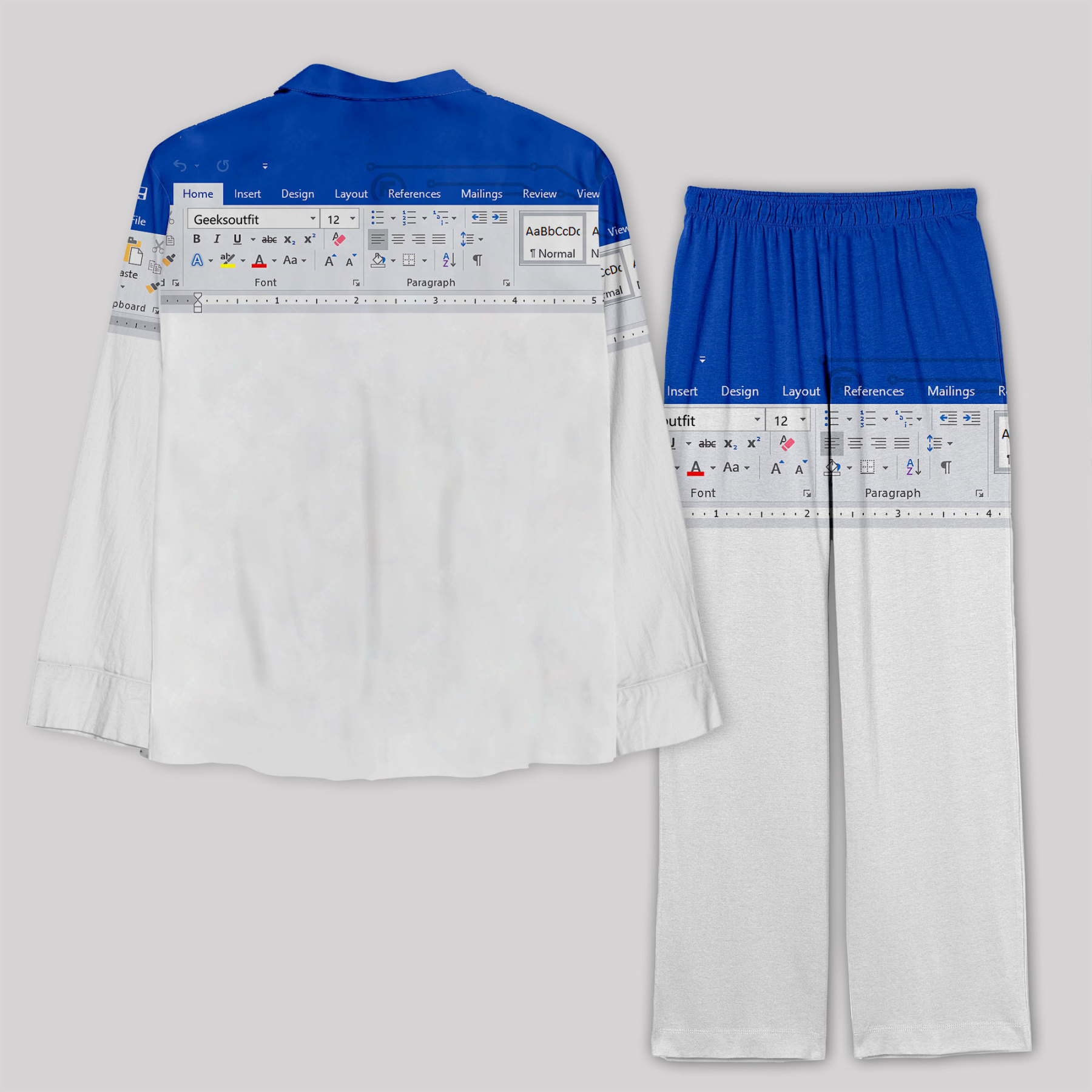 Word Funny Work Pajama Sets