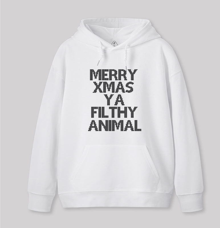 Merry Xmas Ya Filthy Animal Geek Hoodie