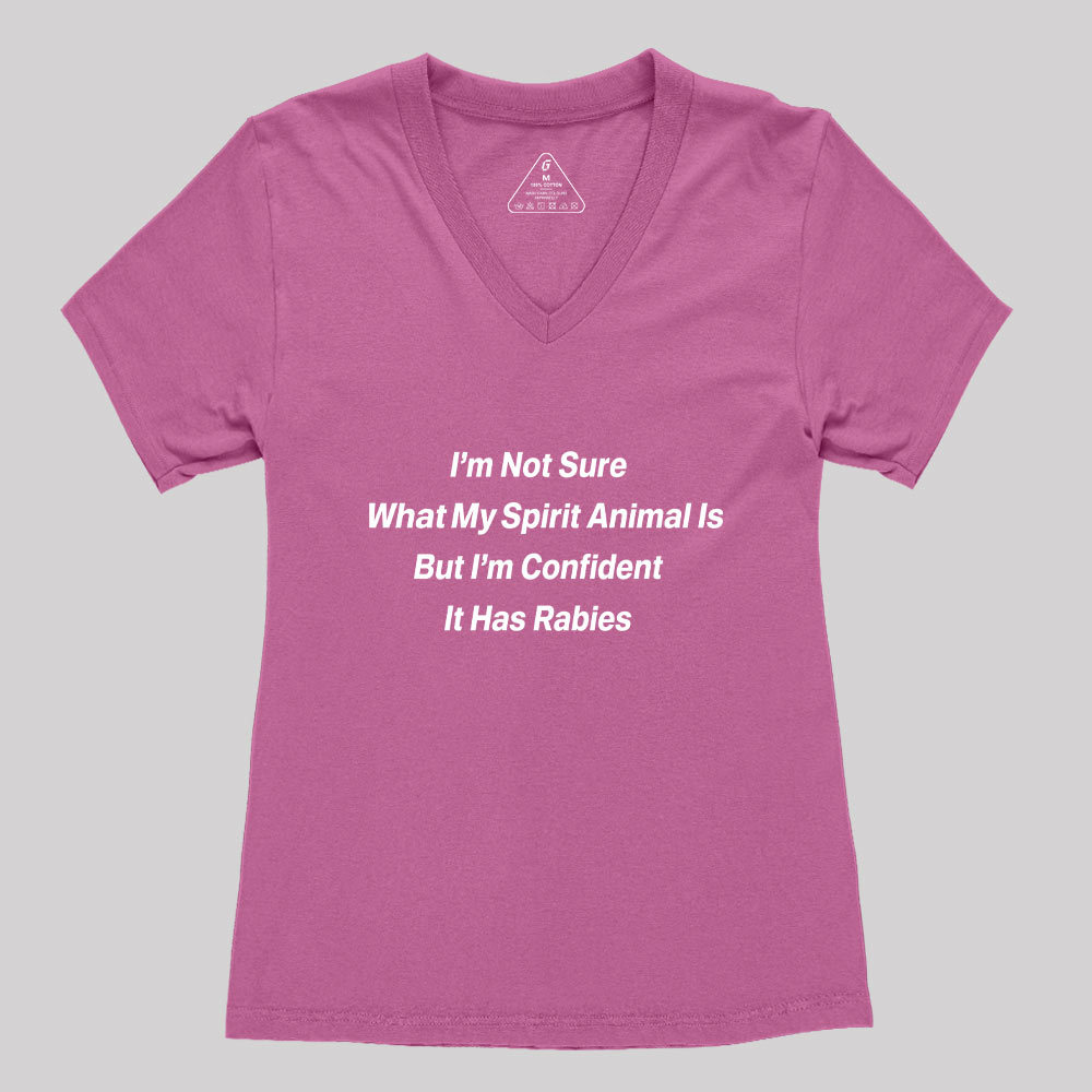 Im Not Sure What My Spirit Animal Is Geek Women's V-Neck T-shirt