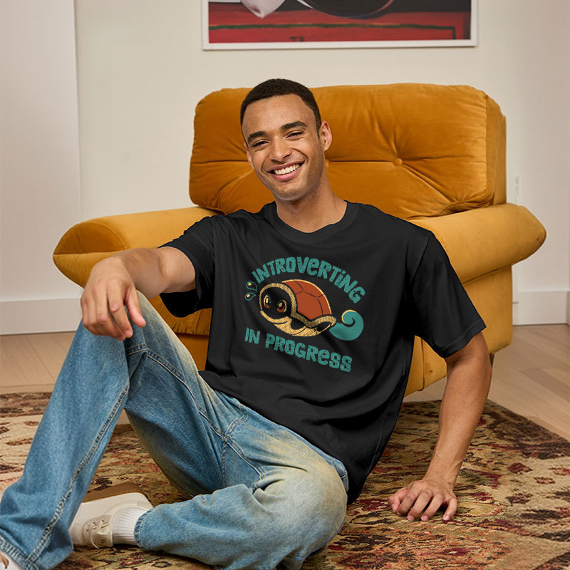 Introverting in Progress Turtle Geek T-Shirt