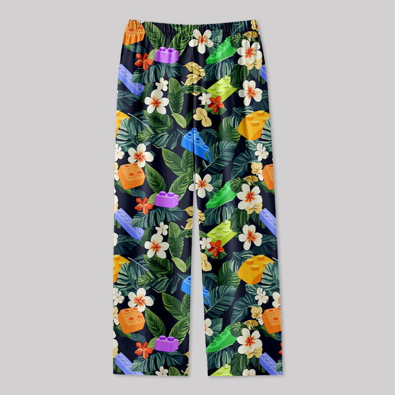 Hawaiian Brick Paradise Geek Loungewear Pants