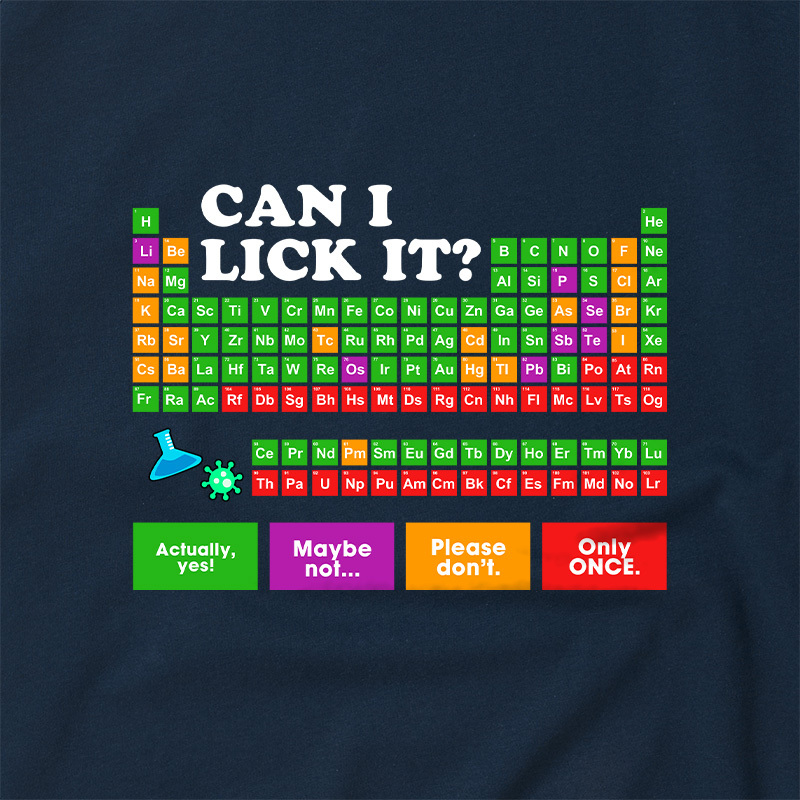 Can I Lick It Periodic Table Geek Retro Raglan T-Shirt