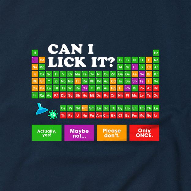 Can I Lick It Periodic Table Geek Retro Raglan T-Shirt
