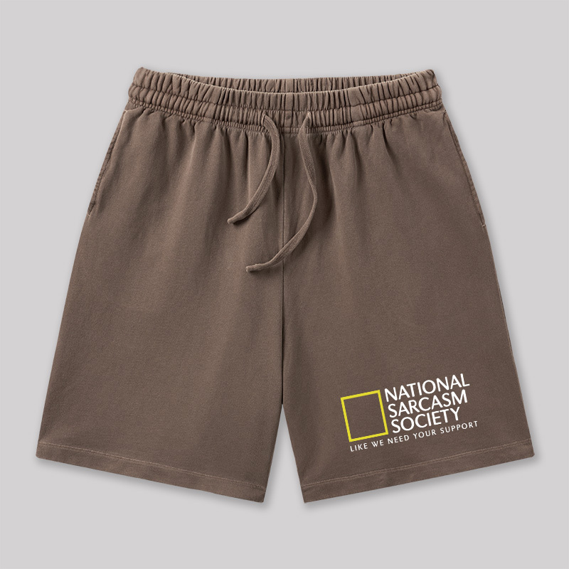 National Sarcasm Society Geeky Washed Shorts