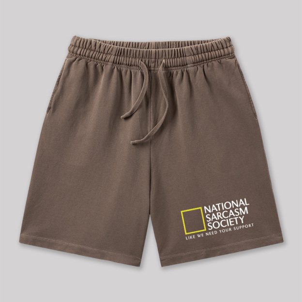 National Sarcasm Society Geeky Washed Shorts