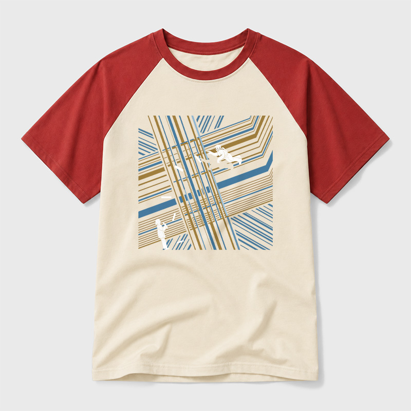 Library of Time Geek Retro Raglan T-Shirt