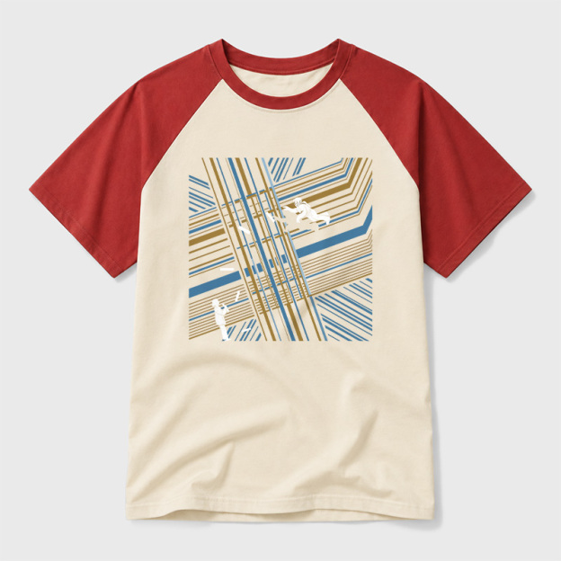 Library of Time Geek Retro Raglan T-Shirt