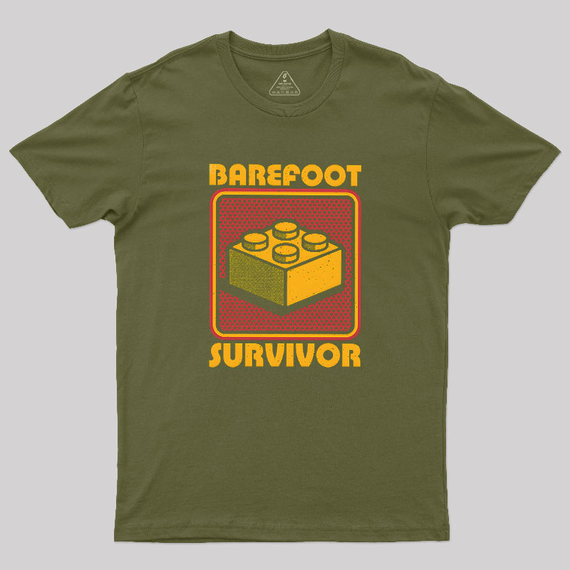 Foot Brick Survivor Geek T-Shirt