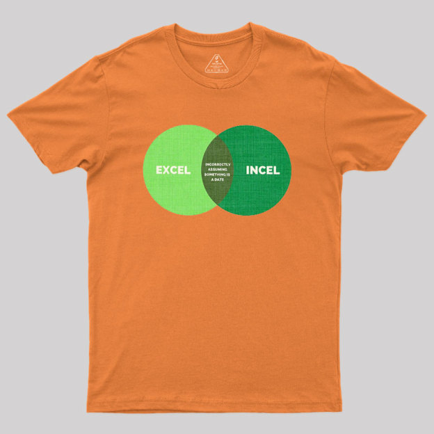 Excel Incel Venn Diagram Geek T-Shirt