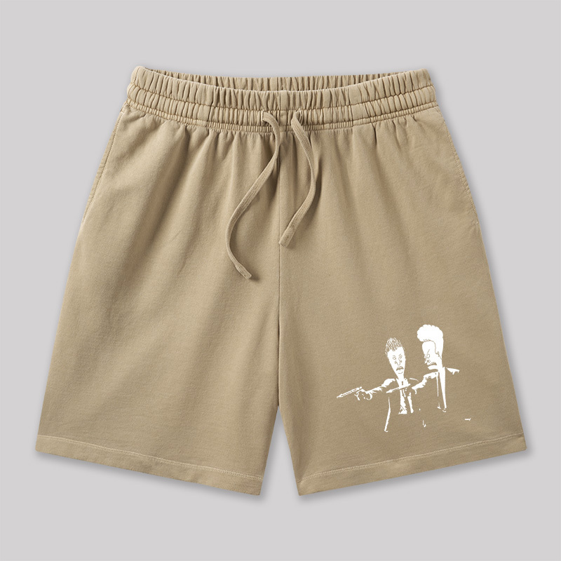 Beavis And Butthead Pulp Fiction Geeky Washed Shorts