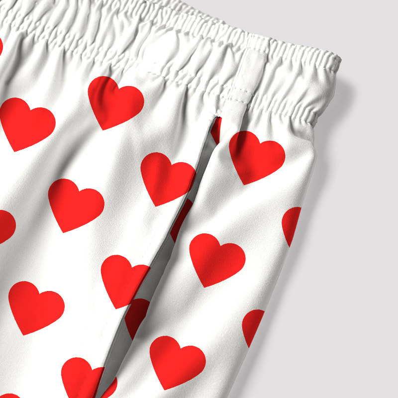 Carl's Sacred Hearts Short Geek Hawaiian Swim Trunks