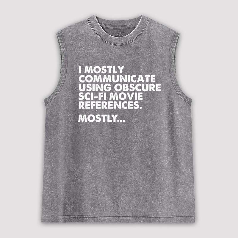 Sci-fi Movie Reference Unisex Washed Tank